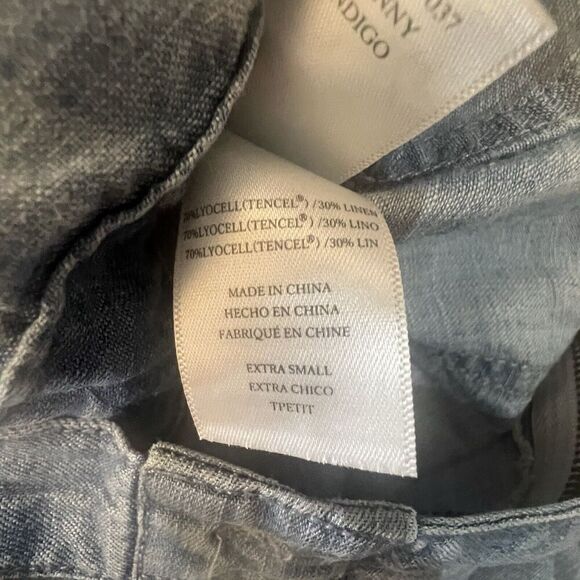 Rails Johnny Indigo Chambray Blue Romper XS Long Sleeve Tencel Linen - Picture 15 of 16